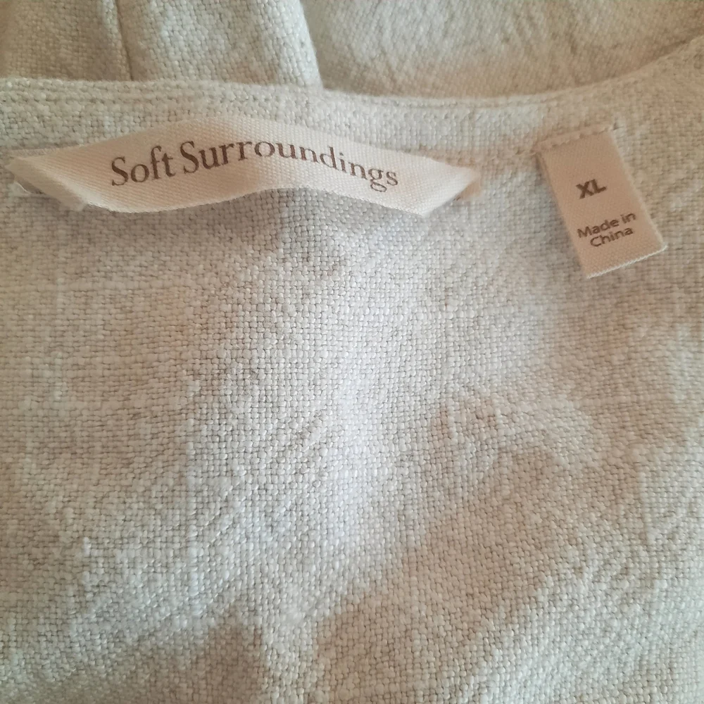 Soft Surroundings Beige Single Button Jacket Size XL